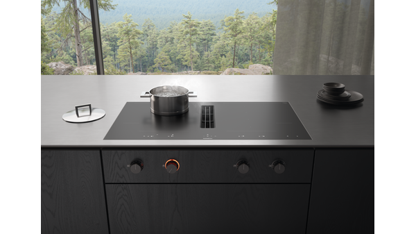 400 series Flex induction cooktop with integrated ventilation system 90 cm matte finish CV492105M CV492105M-3