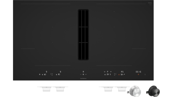 400 series Flex induction cooktop with integrated ventilation system 90 cm matte finish CV492105M CV492105M-1