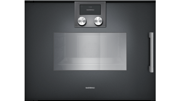 200 series Combi-steam oven Gaggenau Anthracite, width 60 cm, Door hinge: Left BSP251100 BSP251100-1