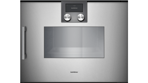 200 series Steam oven 60 x 45 cm Door hinge: Right, Gaggenau Metallic BSP220110 BSP220110-1