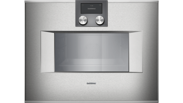 400 series Built-in compact oven with steam function 60 x 45 cm Door hinge: Right, Stainless steel behind glass BS450110 BS450110-1