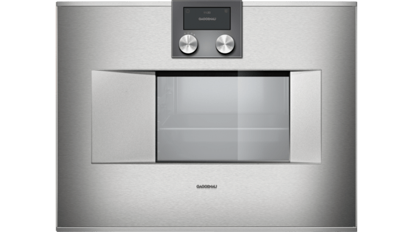 400 series Forno CombiVapore 60 x 45 cm Cerniera porta: a sinistra, Stainless steel-backed full glass door BS471111 BS471111-1