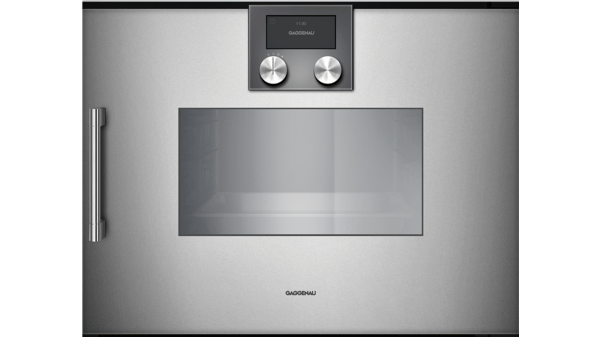 200 series Steam oven 60 x 45 cm Door hinge: Right, Gaggenau Metallic BSP220110 BSP220110-2