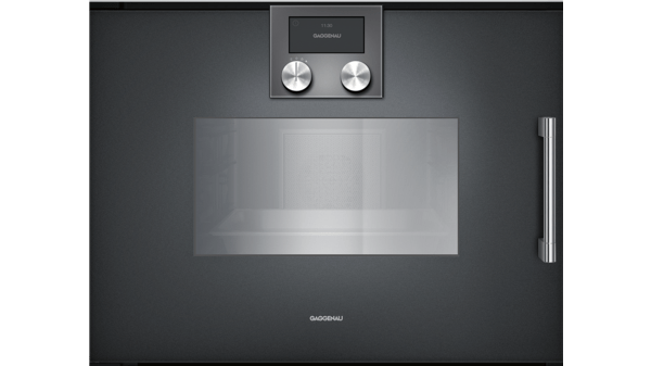 200 series Combi-steam oven Gaggenau Anthracite, width 60 cm, Door hinge: Left BSP251100 BSP251100-2