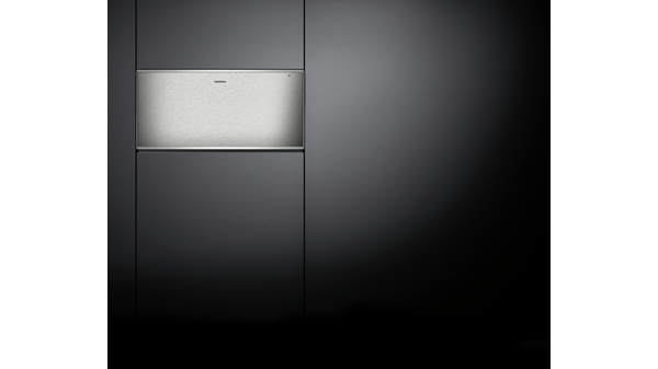 Seria 400 Szuflada grzewcza z serii 400 Stal szlachetna + szkło Szerokość 60 cm, wysokość 14 cm WS462110-2