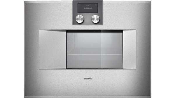 400 series Built-in compact oven with steam function 60 x 45 cm Door hinge: Right, Stainless steel behind glass BS470111 BS470111-3