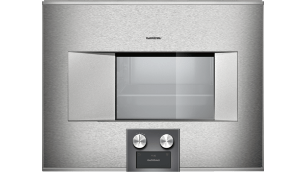 400 series Forno CombiVapore 60 x 45 cm Cerniera porta: a sinistra, Stainless steel-backed full glass door BS475111 BS475111-2