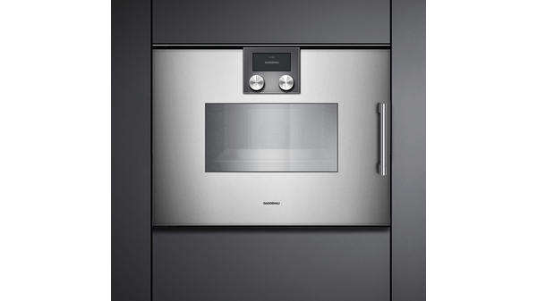 200 Series Built-in compact oven with steam function 60 x 45 cm Door hinge: Left, Metallic BSP251110 BSP251110-3