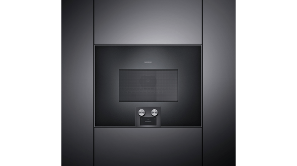 400 series Built-in Compact Microwave Oven 60 x 45 cm Door hinge: Left, Gaggenau Anthracite BM455100 BM455100-3