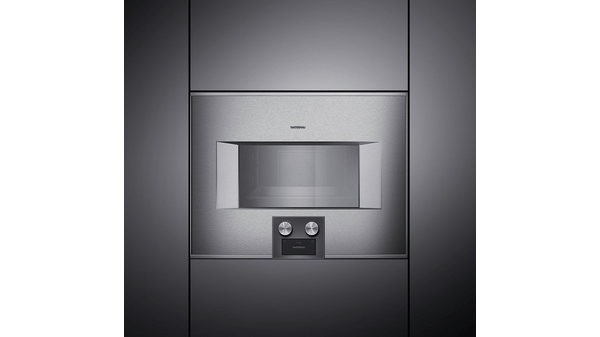 400 series Built-in compact oven with steam function 60 x 45 cm Door hinge: Right, Stainless steel behind glass BS454110 BS454110-3
