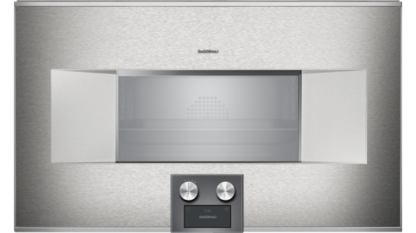 400 series Built-in compact oven with steam function 76 x 45 cm Door hinge: Left, Stainless steel behind glass BS485112 BS485112-1