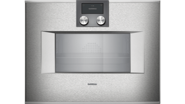 400 series Built-in compact oven with steam function 60 x 45 cm Door hinge: Right, Stainless steel behind glass BS470112 BS470112-1