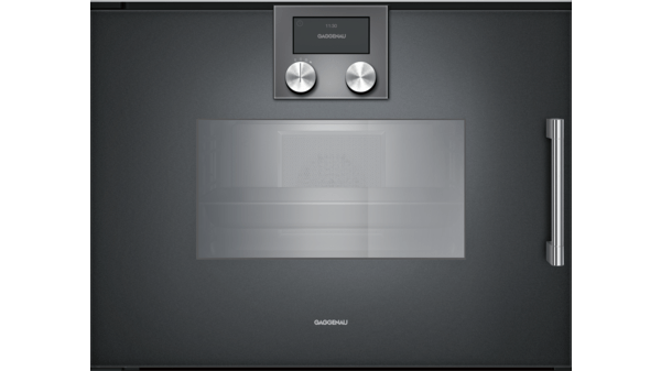 200 Series Built-in compact oven with steam function 60 x 45 cm Door hinge: Left, Anthracite  BSP251101 BSP251101-1