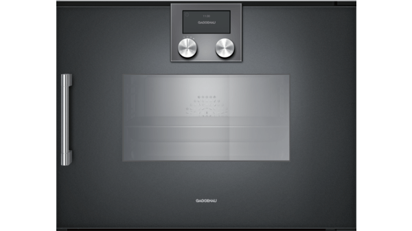 200 Series Built-in compact oven with steam function 60 x 45 cm Door hinge: Right, Anthracite  BSP270101 BSP270101-1