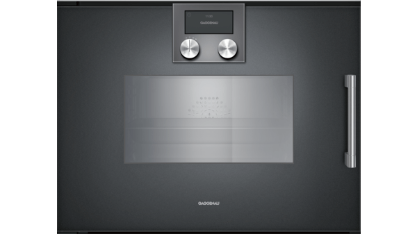 200 Series Built-in compact oven with steam function 60 x 45 cm Door hinge: Left, Anthracite  BSP271101 BSP271101-1