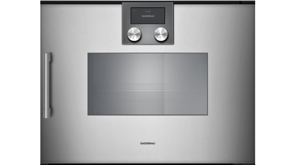 200 series Steam oven 60 x 45 cm Door hinge: Right, Gaggenau Metallic BSP220111 BSP220111-1