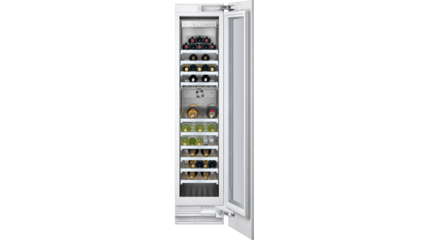 Wine storage unit 400 series fully integrated, with glass door Niche width 18