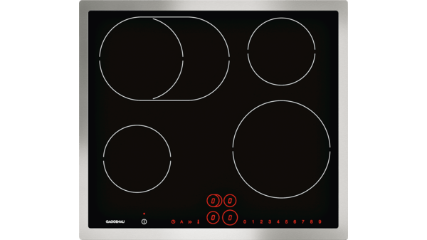 Induction cooktop Stainless steel frame Width 60 cm CI263112 CI263112-1